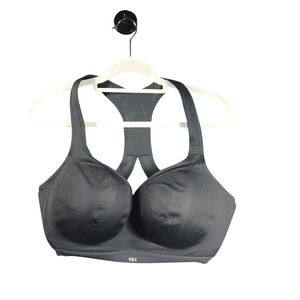 VSX Sports Bra Womens 36DDD Black Plunge Racerback High Impact Excellent